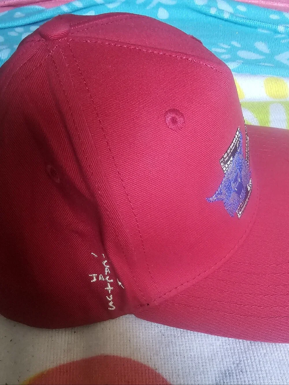 Mitchell & Ness Kids Hot Pink Cap with Blue Panther and Silver 'K' Patch